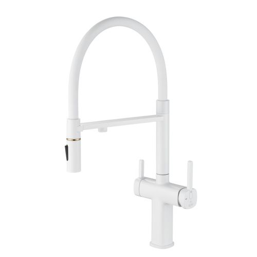 Смеситель для кухни Rose R358C на мойку белый