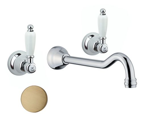 Смеситель для раковины Fiore 02ZZ0636 настенный бронза