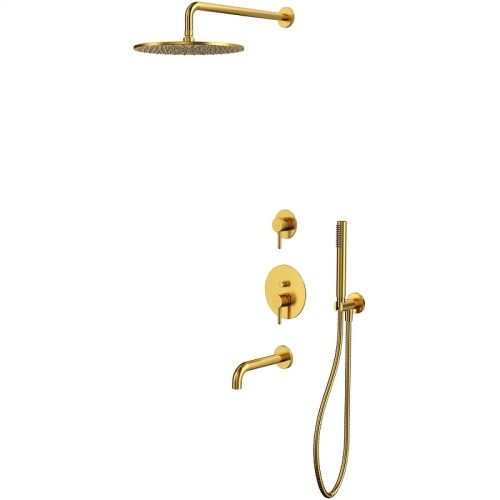 Душевая система Whitecross Y brushed gold YSET07GLB встраиваемая