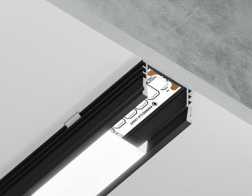 Алюминиевый накладной профиль Ambrella Light Alum Profile (Алум Профиле) GP1750BK