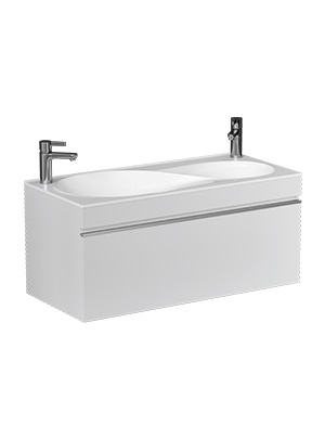 Тумба под раковину Velvex OTTO tpOTT.100-21.11 99х45х52 подвесная цвет белый