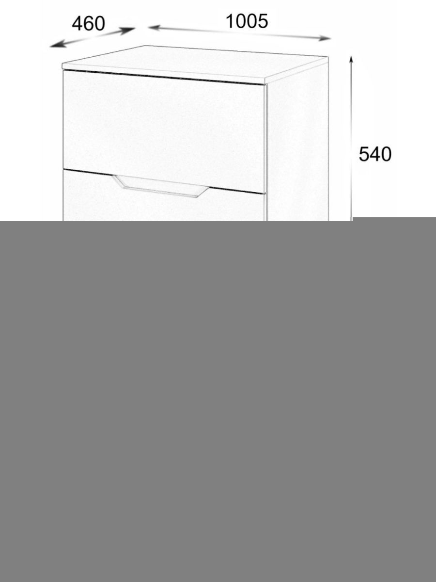 Тумба с раковиной Orange Line Li-100TugMDF+B04-600W 100х50 цвет серый