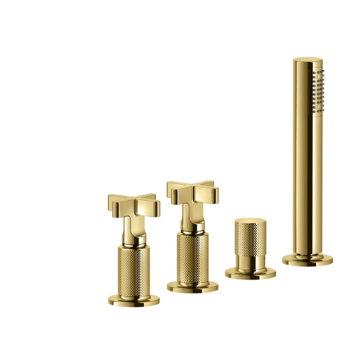 Смеситель Gessi Inciso 58143#246 на борт ванны золото