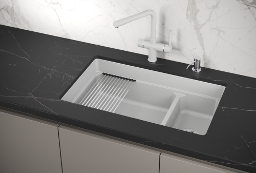 Кухонная мойка Granula Kitchen Space 7304U, АРКТИК 73x45 цвет арктик