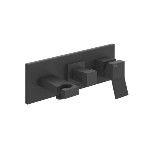 Смеситель для раковины Gessi Rettangolo K 53141#299 встраиваемый в стену черный (внешняя часть)