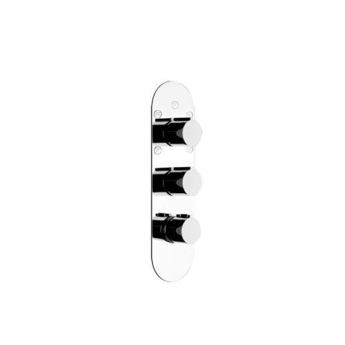 Смеситель для душа Gessi Tondo 43072#031 встраиваемый в стену хром с термостатом (внешняя часть)
