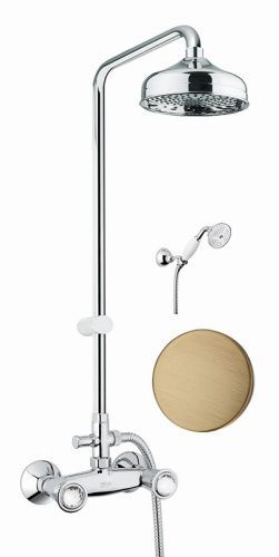 Душевая стойка Fiore 13ZZ0620 настенная цвет бронза