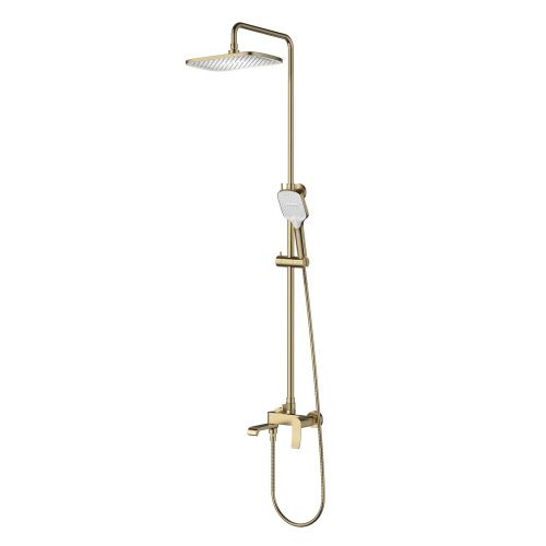 Душевая стойка Splenka S31.24.03 настенная цвет сатин золотой