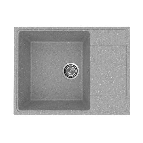Кухонная мойка Practik PR-M-650-003 65х50 цвет серый поверхность глянцевая
