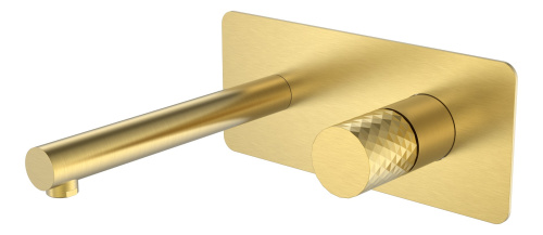 Смеситель Boheme Stick 125-MG встраиваемый золото матовое