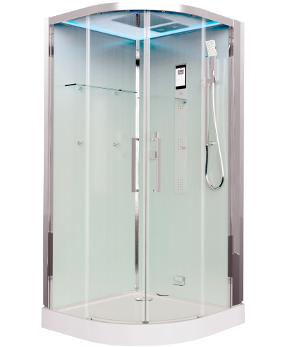 Душевая кабина Timo Premium H-517 100х100 четверть круга с крышей