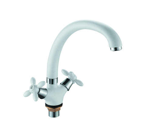 Смеситель для кухни D-Lin D153808-C на мойку белый