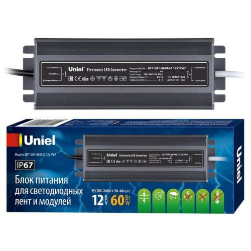 Блок питания Uniel UET-VAF UET-VAF-060A67 12V IP67