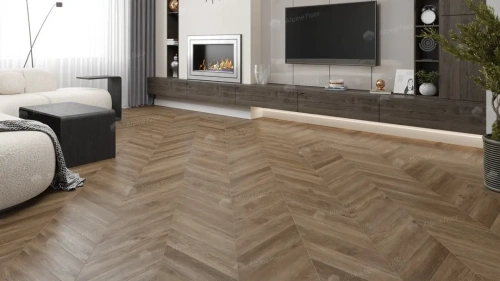 Кварцвиниловая плитка Alpine Floor Chervon Alpine LVT ECO 20-5 Макадамия Chevron толщина 0.25 см 43 класс 555х127