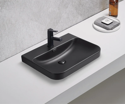 Раковина Gid Integrado 61 см Bm9560s (72210) встраиваемая цвет черный матовый