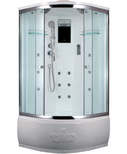 Душевая кабина Timo Lux T-7700 100х100 четверть круга с крышей