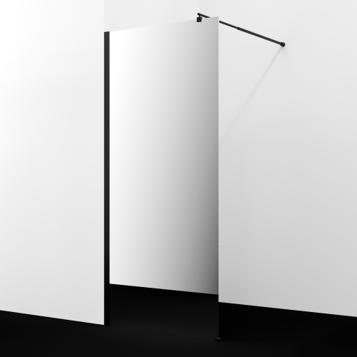 Душевая перегородка WasserKRAFT Rur 30W 30W40MB-MR 120х200 стекло зеркальное профиль черный матовый