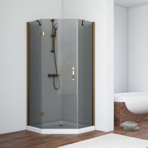 Душевой уголок Vegas-Glass AFA-Pen TUR+NOVO AFA-Pen TUR NOVO h1890 90 05 07 L 90х90 стекло тонированное профиль бронза без поддона