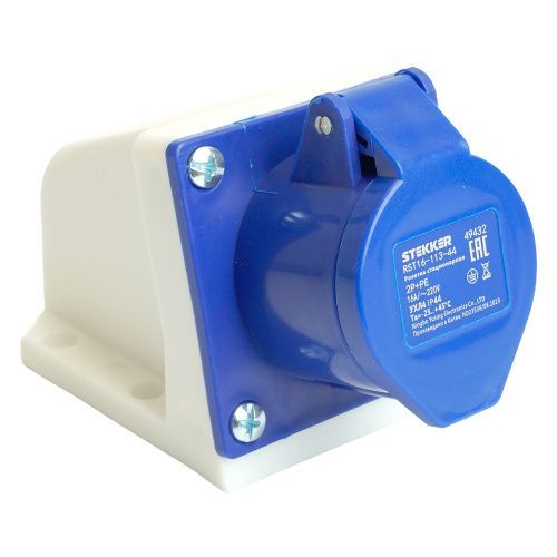 Розетка стационарная Stekker RST16-113-44 49432