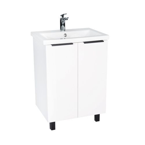 Тумба под раковину Viant Берлин VBER60MDBEL-T2ST 57х44х72 напольная цвет белый
