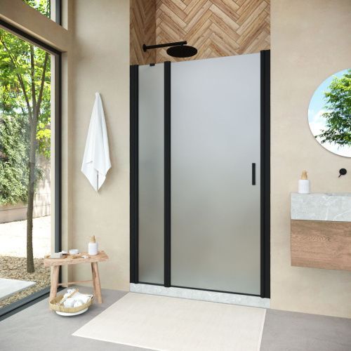 Душевая дверь Vegas-Glass EP-F-1 NOVO EP-F-1 NOVO 155 02М 10 L 155х189 стекло матовое профиль черный матовый