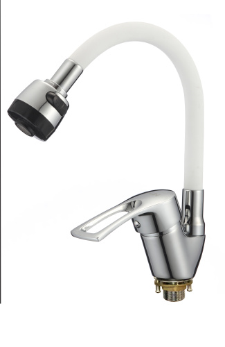 Смеситель для кухни D-Lin D150422-3T на мойку белый