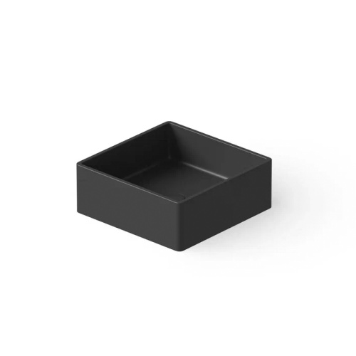 Раковина керамическая Dea Design Washbasins DD9008 400 16 40х40 накладная цвет черный без отверстий под смеситель