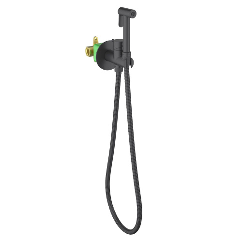 Смеситель с гигиеническим душем Timo Saona 2337/03SM встраиваемый в стену черный матовый без термостата