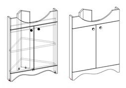 Тумба под раковину Corozo Классика SD-00000316 61х38х85 цвет белый - фото 4