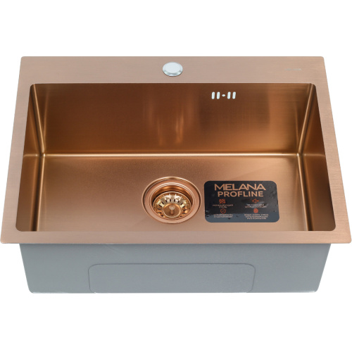Кухонная мойка Melana ProfLine D6045HC бронза 60x45 цвет бронза