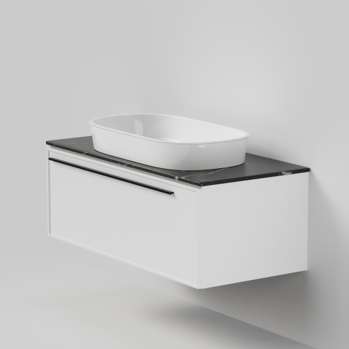 Тумба со столешницей La Fenice ELBA NFNC-01-ELB-B-100-3-GB 100х62х49 подвесная цвет белый