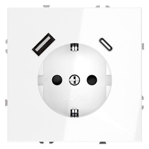 Розетка с USB, A+C VOLTUM S70 VLS040501
