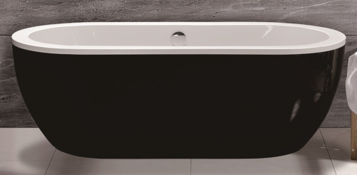 Ванна акриловая Esbano Tokyo (black) ESVATOKYB 170х80 отдельностоящая овальная с каркасом