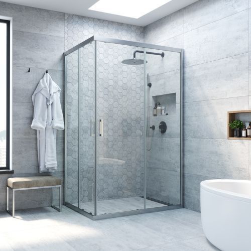 Душевой уголок Vegas-Glass ZA-F TUR+NOVO ZA-F NOVO h2000 85*70 07 01 85х70 стекло прозрачное профиль хром без поддона