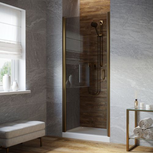 Душевая дверь Vegas-Glass EP LUX EP LUX 60 05 07 L 60х200 стекло тонированное профиль бронза