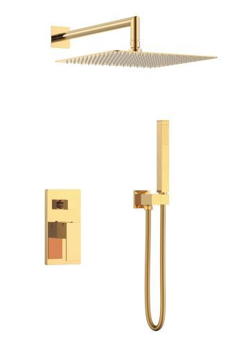 Душевая система Boheme Qubic 474-3-G встраиваемая цвет золото