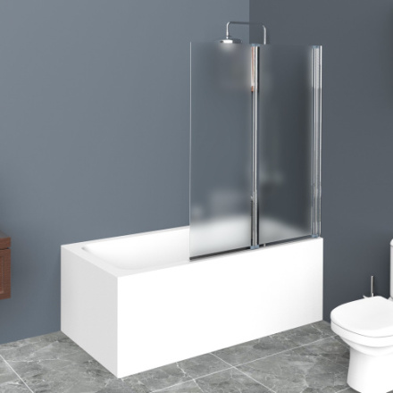 Душевая шторка на ванну BelBagno UNO V-2-100/150-P-Cr-R 100х150 стекло рифленое профиль хром глянцевый