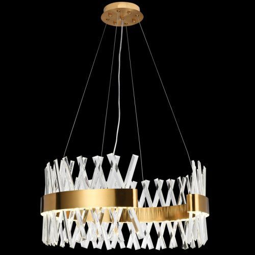 Люстра подвесная Natali Kovaltseva Halos (Халос) LED LAMPS 81358 GOLD SATIN