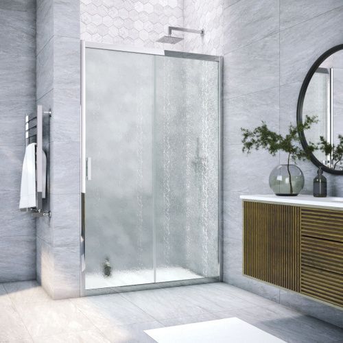 Душевая дверь Vegas-Glass ZP TUR+NOVO ZP TUR NOVO 150 08 02 150х200 стекло рифленое профиль хром глянцевый