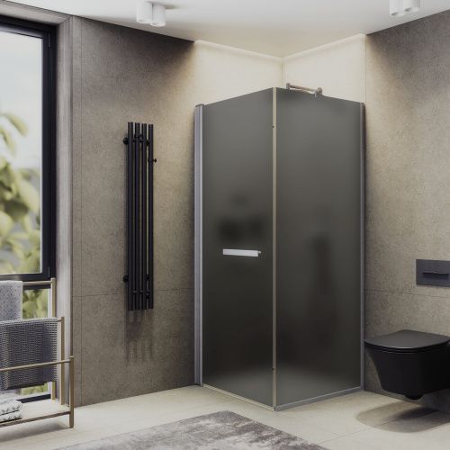 Душевой уголок Maybah Glass MGY-1349-5 100х100 стекло тонированное профиль хром матовый без поддона