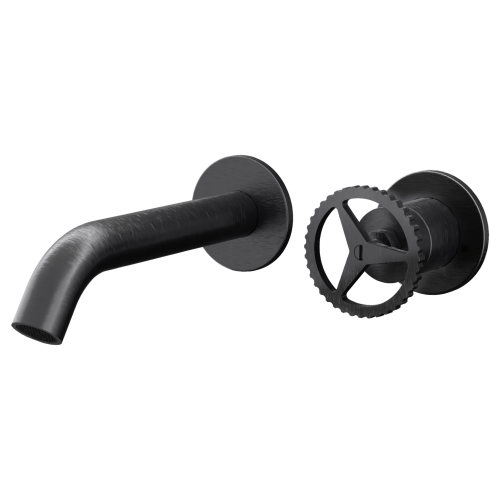 Смеситель для раковины Remer Chrono CH15PLCFP встраиваемый в стену черный