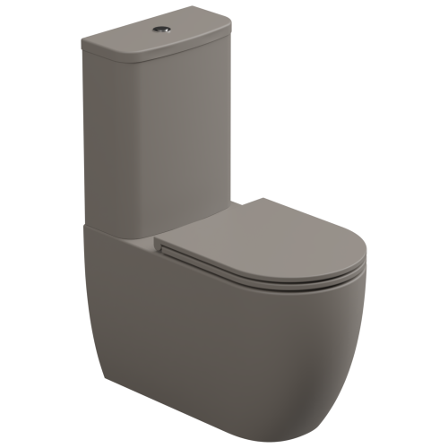 Чаша унитаза напольная GSG Ceramic Design Like LKMBLBI000/030P цвет белый/коричневый без бачка без сиденья безободковая смыв торнадо