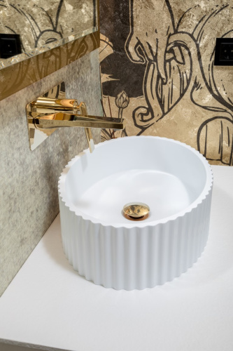 Раковина керамическая Boheme NeoArt/Monaco/Vallessi Avantgarde 878-W 50х35 накладная цвет белый глянцевый без отверстий под смеситель