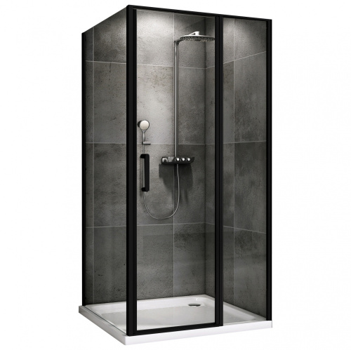 Душевой уголок Abber Sonnenstrand AG04100BS-S100B 100х100 стекло прозрачное профиль черный