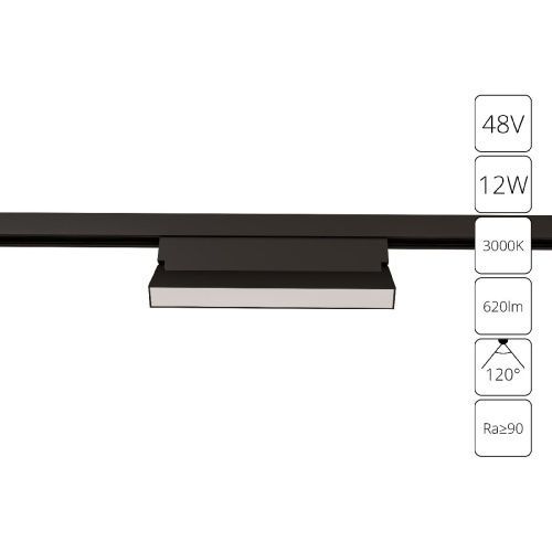Трековый магнитный светильник Arte Lamp Linea (Линеа) A4679PL-1BK