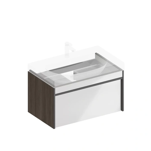 Тумба под раковину Kerama Marazzi MODULA MO.80.1+1\AR 78х47х42 подвесная цвет белый