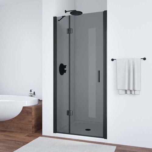 Душевая дверь Vegas-Glass AFP TUR+NOVO AFP NOVO 95 02М 07 L 95х190 стекло тонированное профиль черный