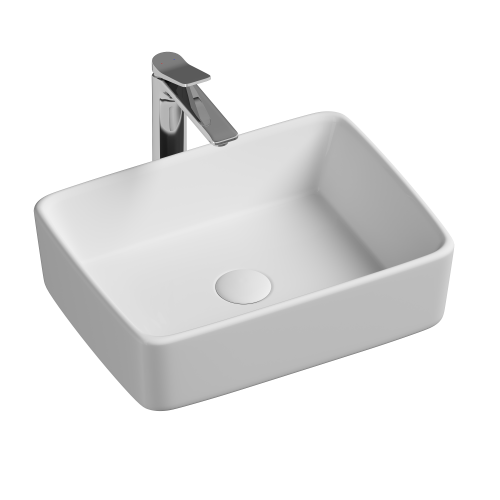 Раковина из сантехнического фарфора Ceramica Nova ELEMENT 48 см CN6037 накладная цвет белый