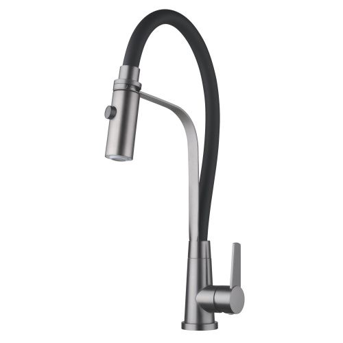 Смеситель для кухни Shevanik S943T-3 на мойку оружейная сталь