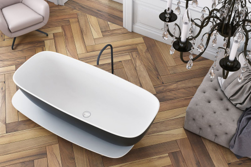 Ванна из искусственного камня Kolpa-San MILO 592440 174х75 отдельностоящая овальная с ножками